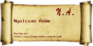 Nyolczas Ádám névjegykártya